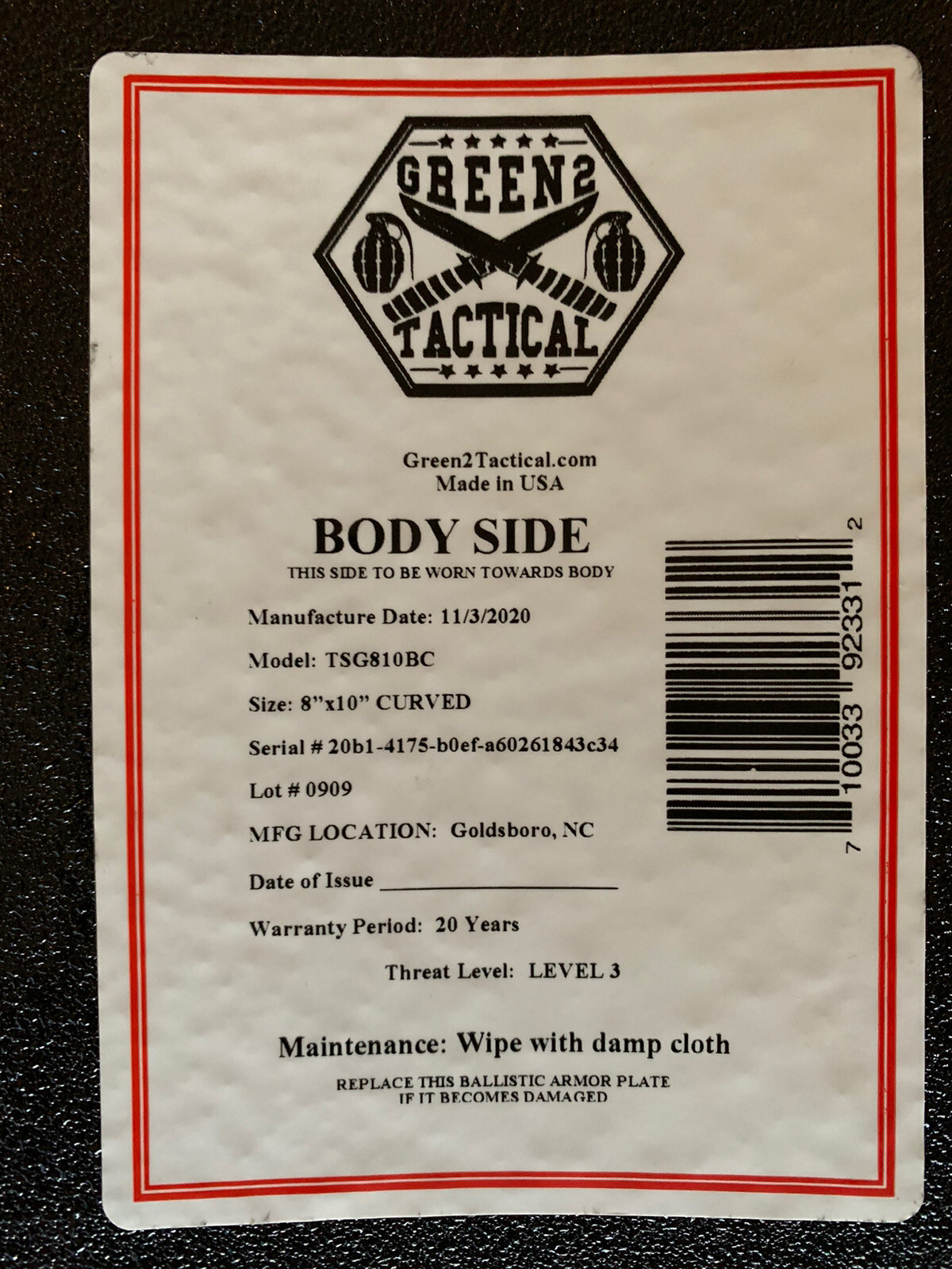 Tactical Vest Plate carrier- Black w/ 2 Curved 8x10 Plates & Pouches Included