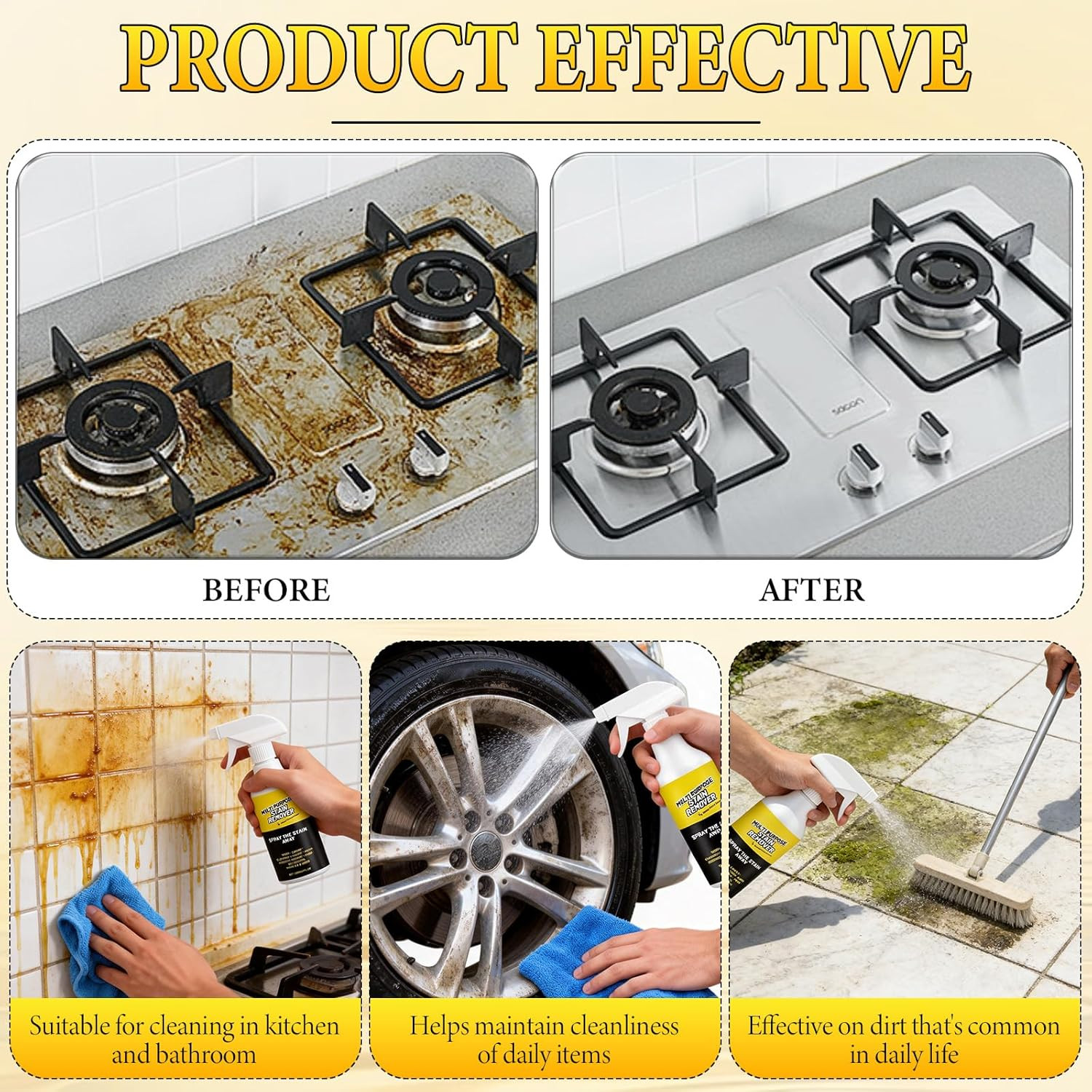 2Pcs Alien Multi-Purpose Stain Remover, All Purpose Cleaner Spray, Powerful Clea