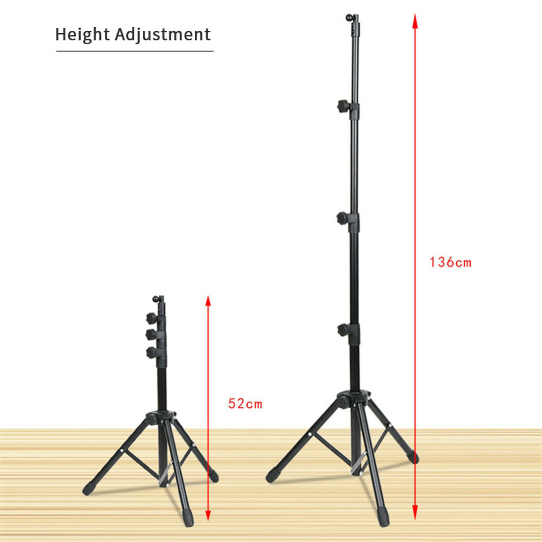 53" Heavy Duty Universal Floor Tablet Tripod Stand Adjust for iPad Pro 4.7-12.9"