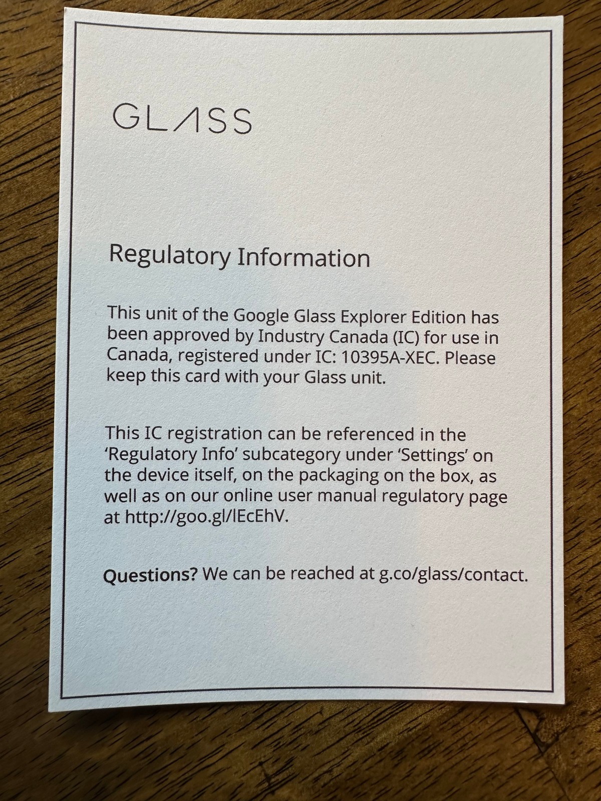 COTTON NEW UNOPENED IN BOX Google Glass Explorer Edition V3 XE-C FULL KIT