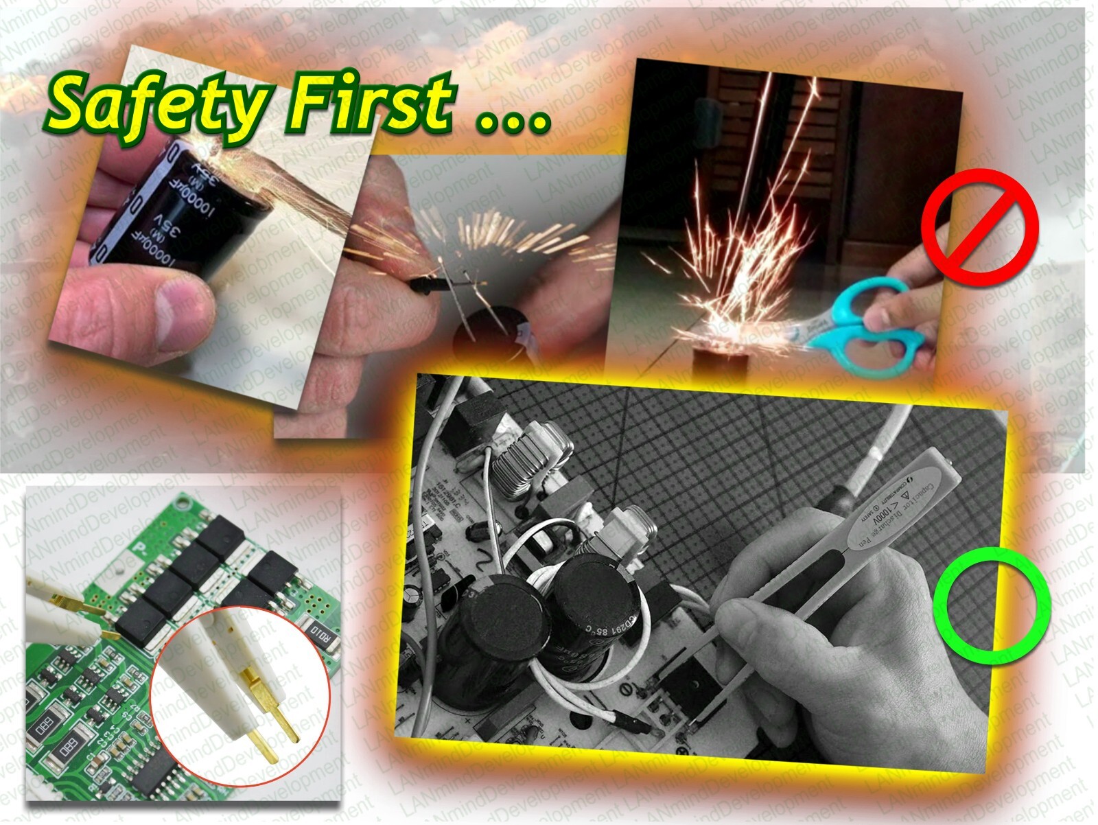 1000V Portable Capacitor Discharge Pen High Voltage Quick Discharging Tool