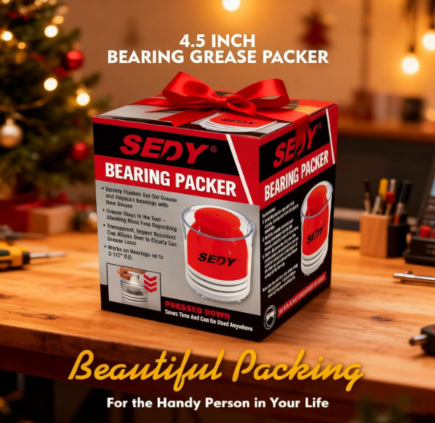Premium Bearing Packer Kit - Effortlessly Flushes Old Grease and Repacks Wheel -