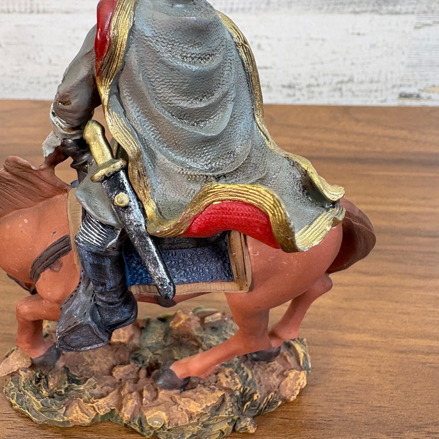Civil War Stonewall Jackson Mounted Battle Scene Figure Hand Painted Resin 4"x5"