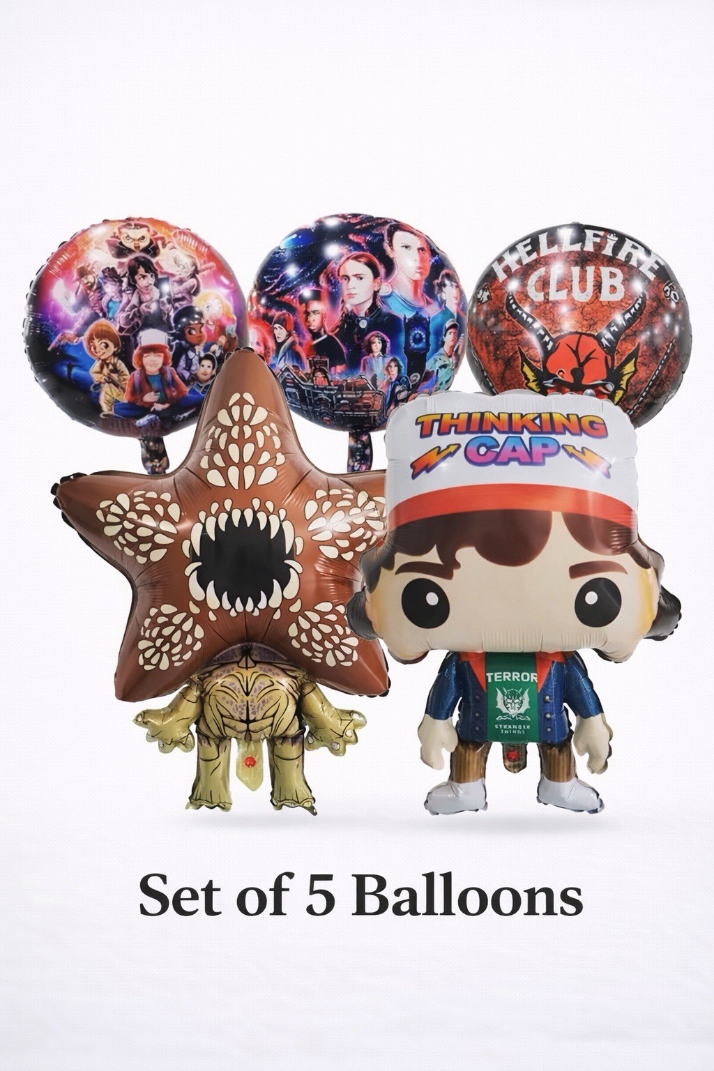 Monster Balloon Set – 5 Foil Balloons | Kids Birthday Party Decor