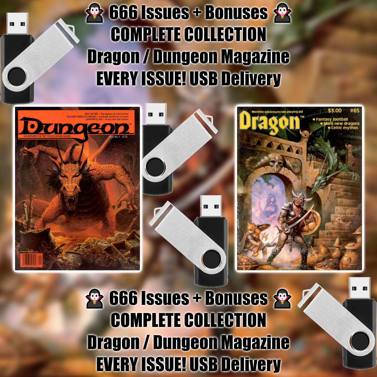 666 Issues Dragon / Dungeon Magazine Complete Collection + Bonus