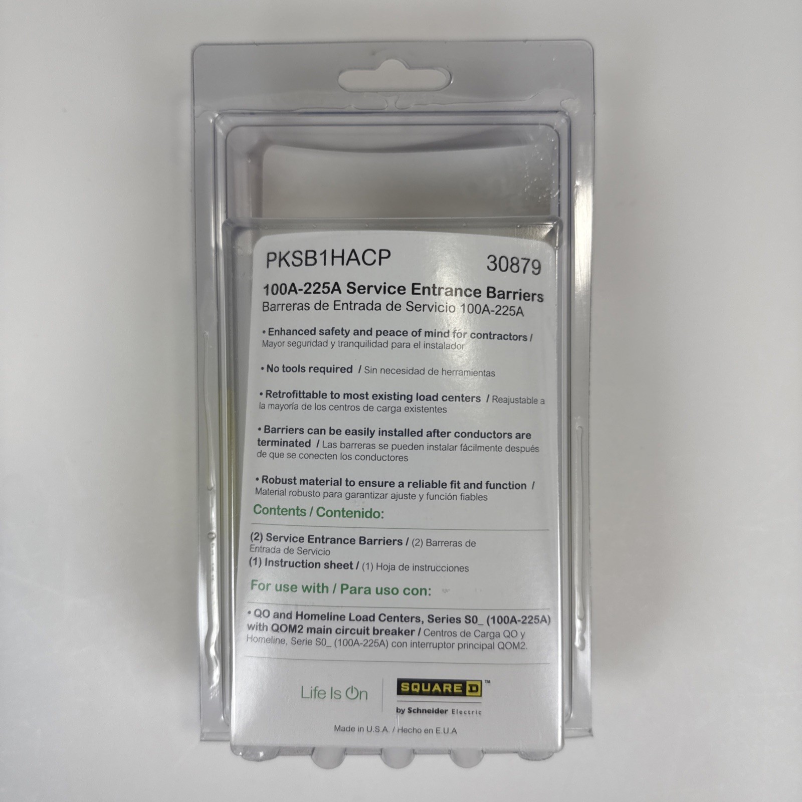 Square D 100 AMP- 225 AMP Service Entrance Barriers - PKSB1HACP