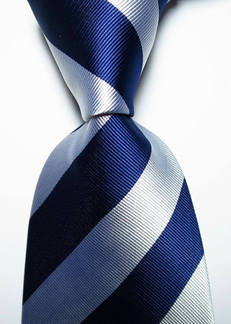 New Classic Striped JACQUARD WOVEN 100% Silk Men's Tie Necktie