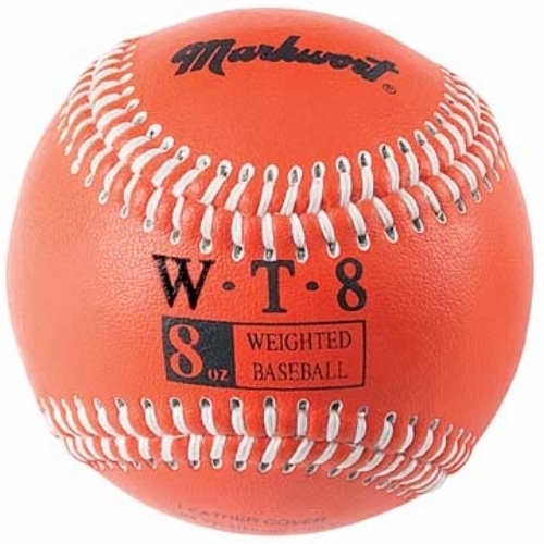 8 oz Ounce Weighted Strength TRAINING Ball Pitcher Pitching BASEBALL Orange