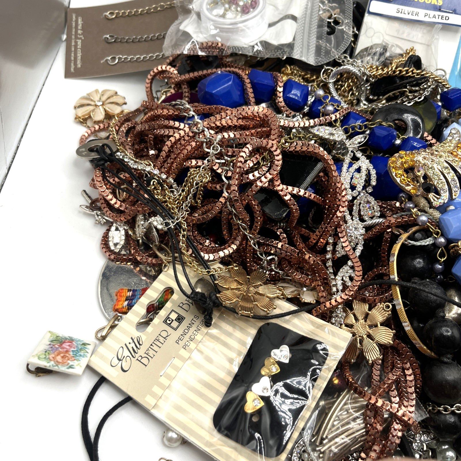 5+ Lb Jewelry Craft Lot Broken Junk Repurpose Upcycle - Vintage To Now
