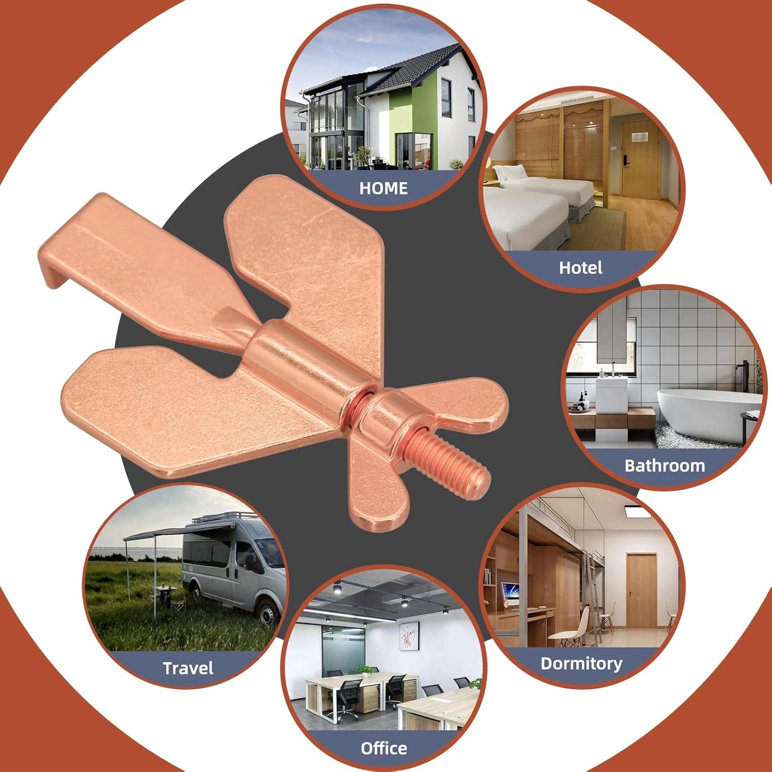 Steel Travel Portable Door Lock for Door Security Door Anti-Theft Stopper Door