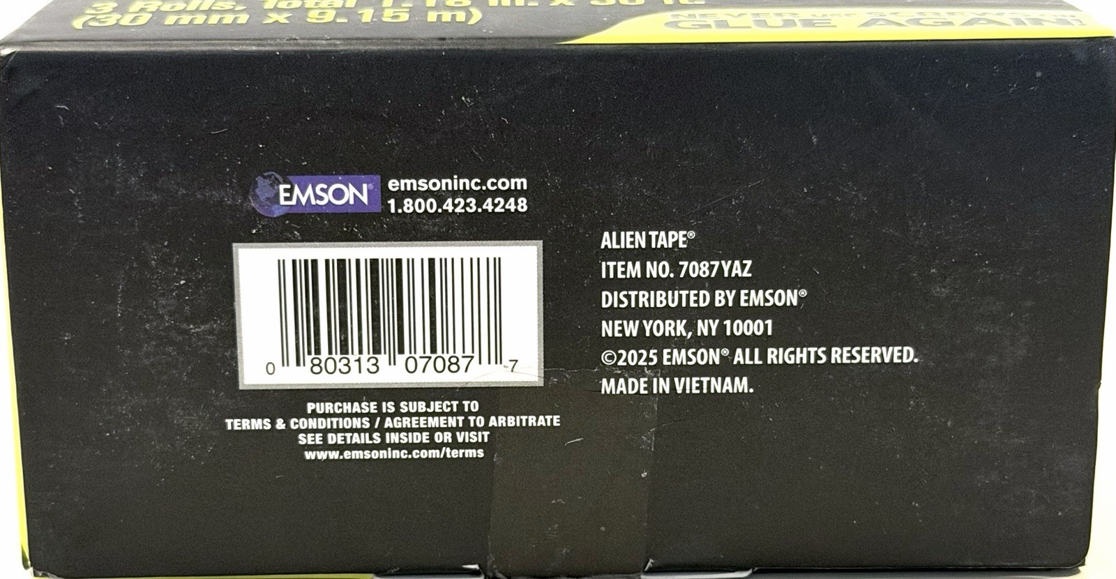 Alien Tape Double Sided Multipurpose Adhesive Grip Mounting Tape - 3 Pack.