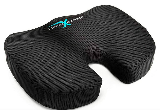 Xtreme Comforts Foam Coccyx Tailbone Cushion - Orthopedic Non-Slip Chair Pillow