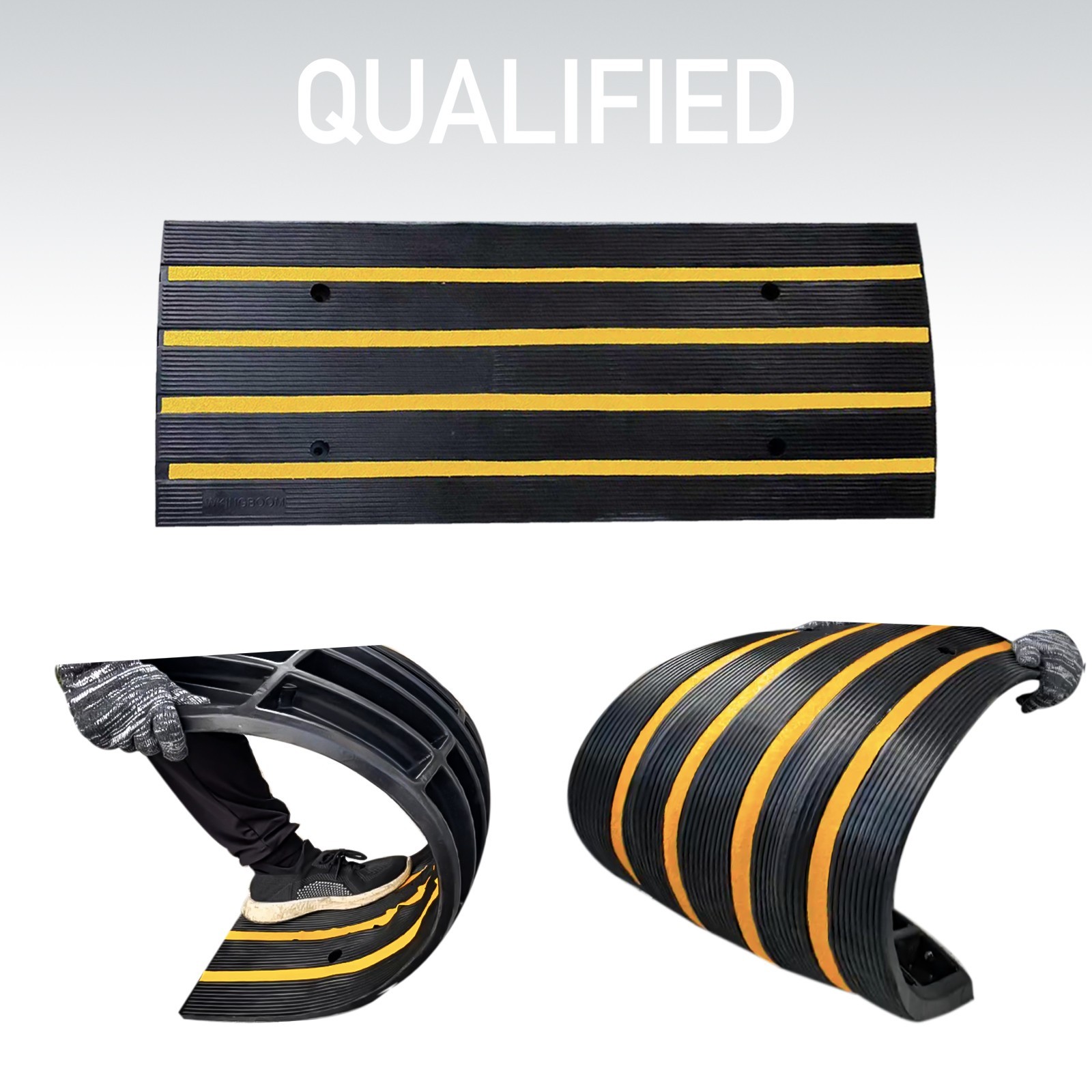 2.6" Rise Rubber Driveway Curb Ramp 15T Heavy Duty Load Threshold Ramp 1 PACK