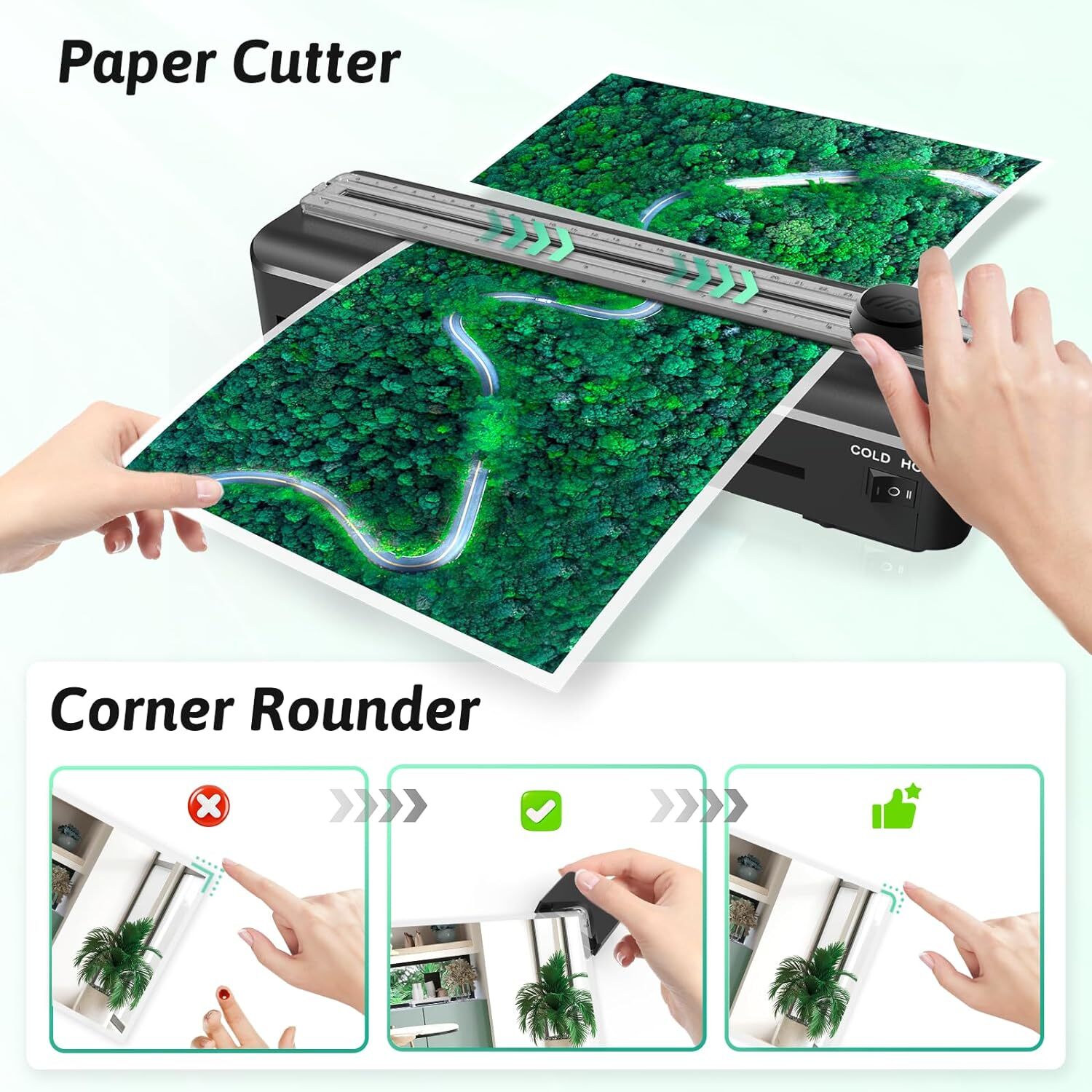 Laminator Machine 9 inch Quick Warm 4-in-1 with Trimmer + 20 Lamination Sheets