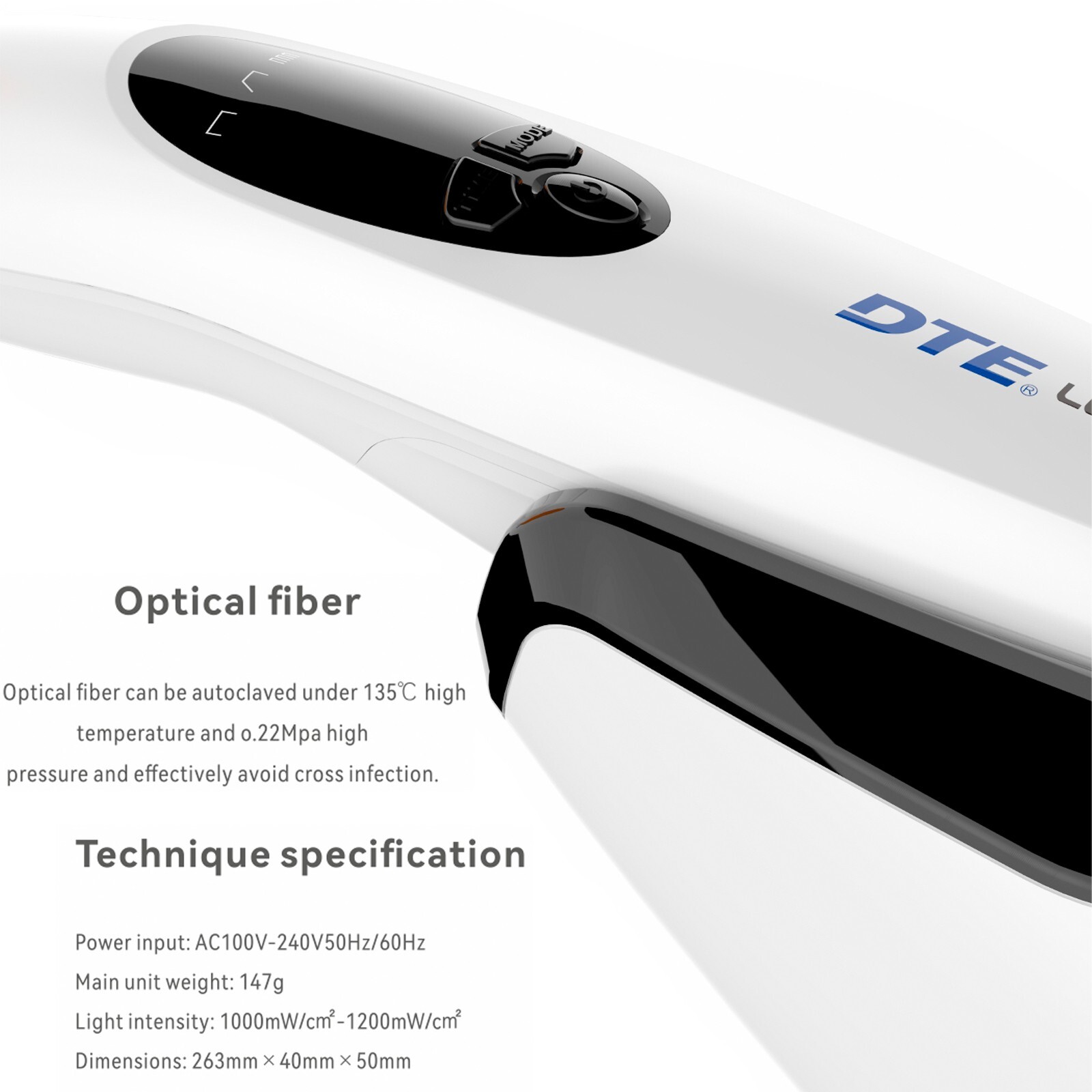 Woodpecker DTE LUX E Plus Dental Curing Light Lamp Wireless Wide Spectrum 3S