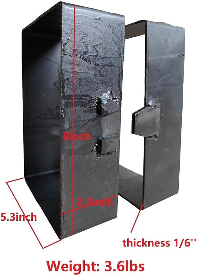 2-Part LSMIITTH Iron Large Flask Mold Frame for Sand Casting Big Jelwery Making