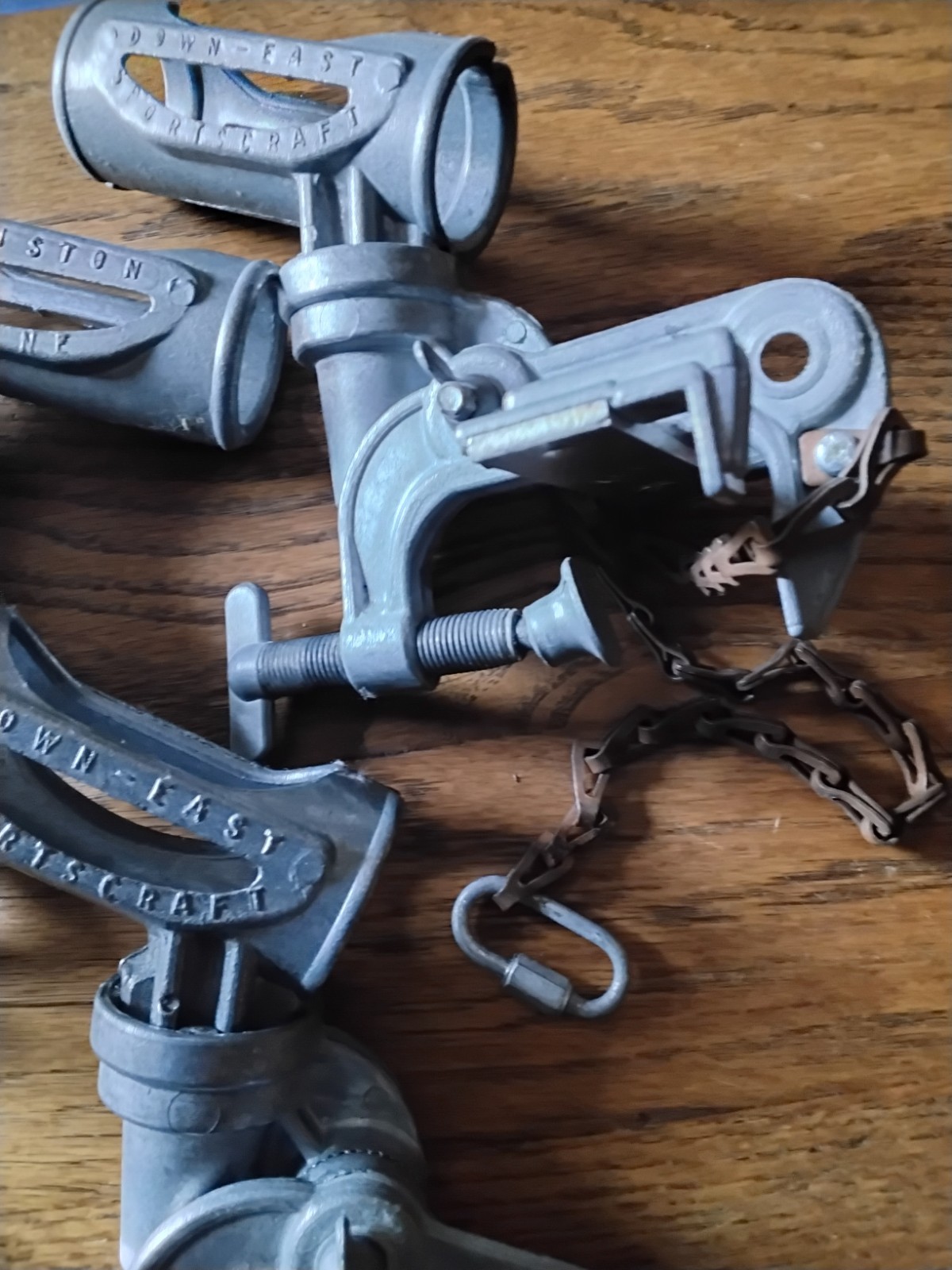 3 Vintage Down East Sportscraft Rod Holders Lewiston Maine