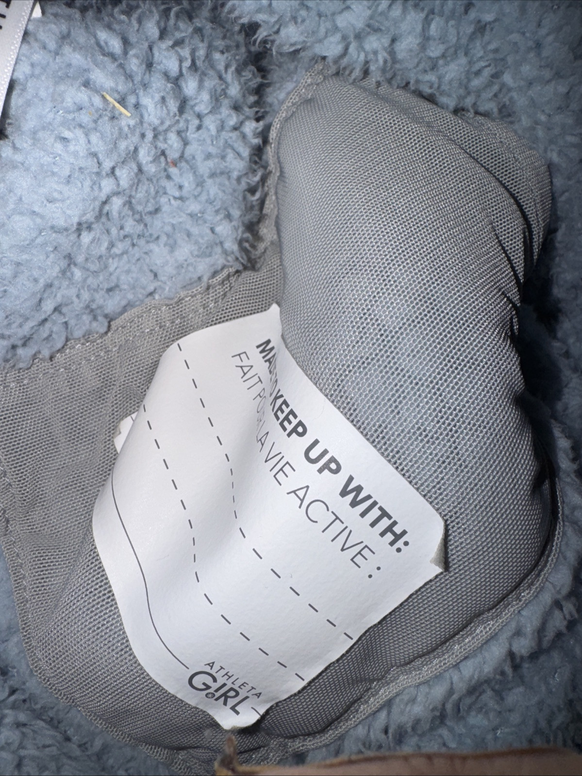 Athleta Girl Teddy Fleece Sherpa Jacket Light Blue Sz M (8-10)