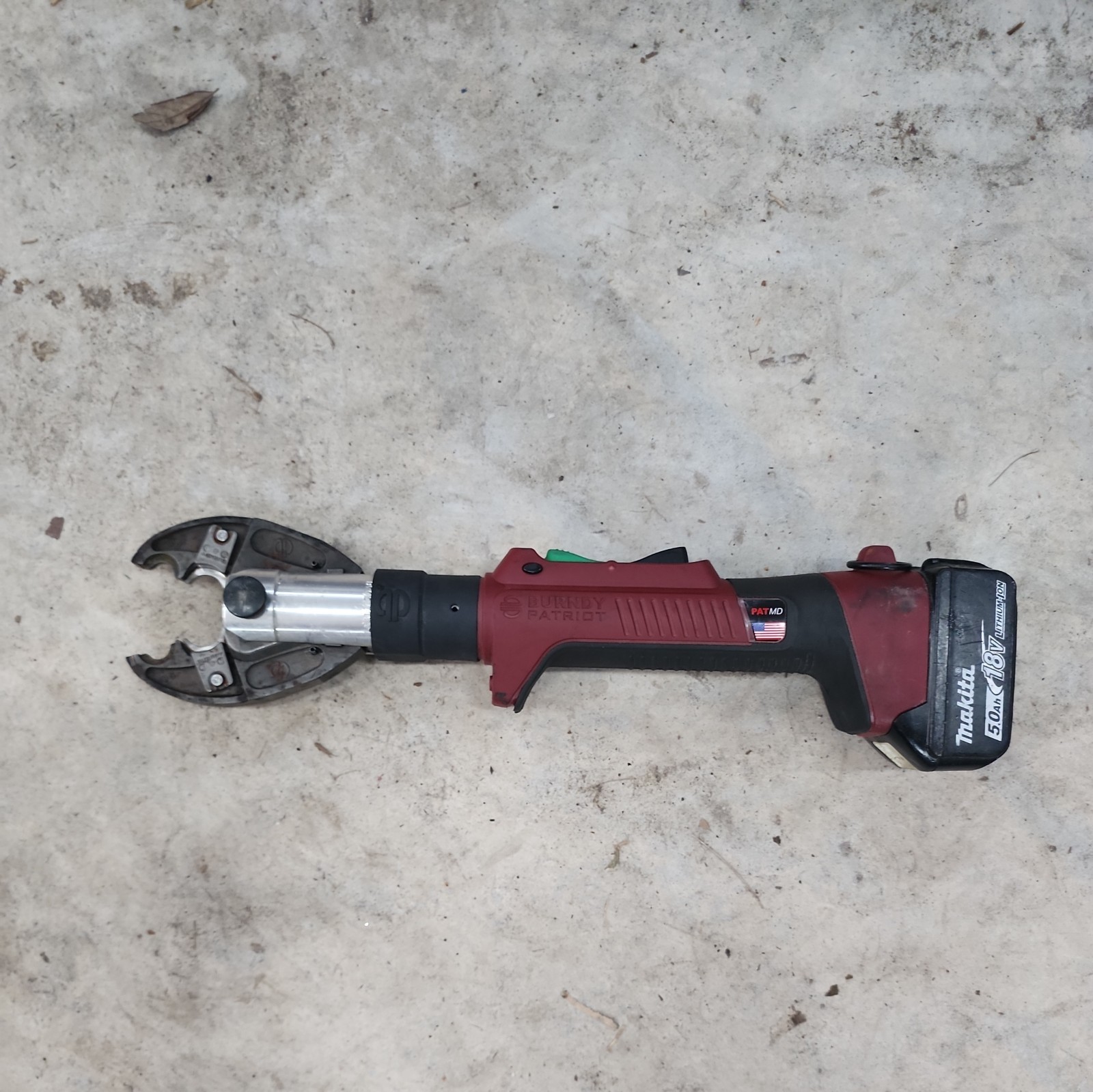 Burndy Hydraulic MD PAT Patriot handheld Crimper 6 Ton No Battery