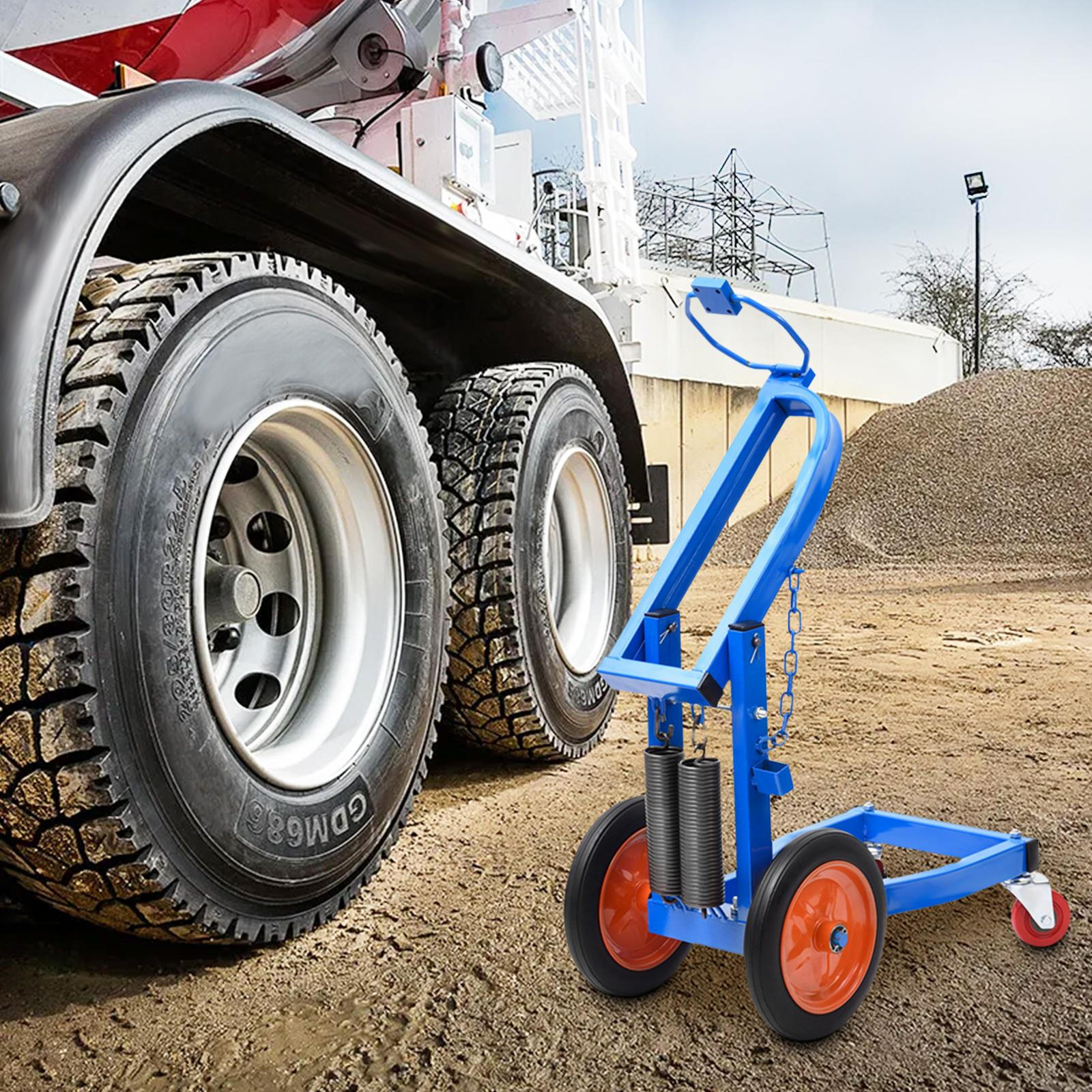 Mobile Impact Wrench Stand Air Impact Holder Rack Heavy Duty Trucks Tool