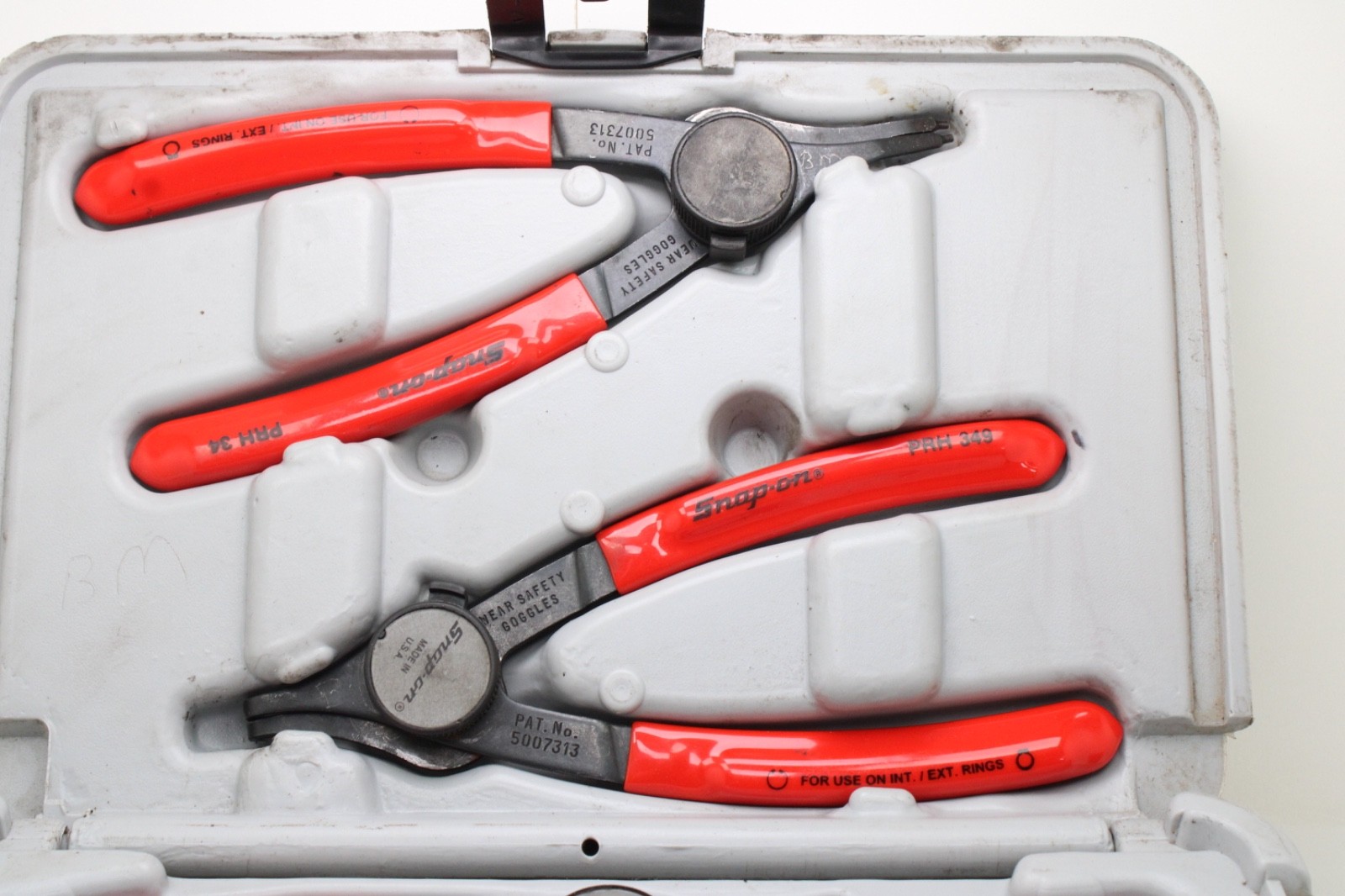 Snap On PRH406 6 Piece Red Rubber Handle Snap Ring Pliers Set USA