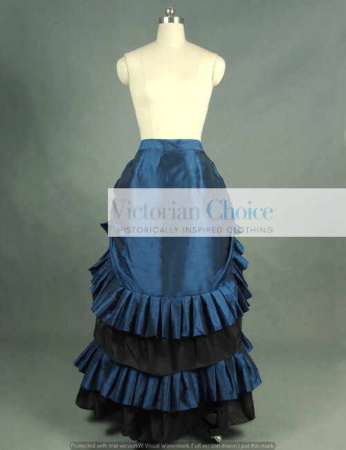 Dark Gothic Victorian Edwardian Bustle Skirt Steampunk Punk Witch Costume K034