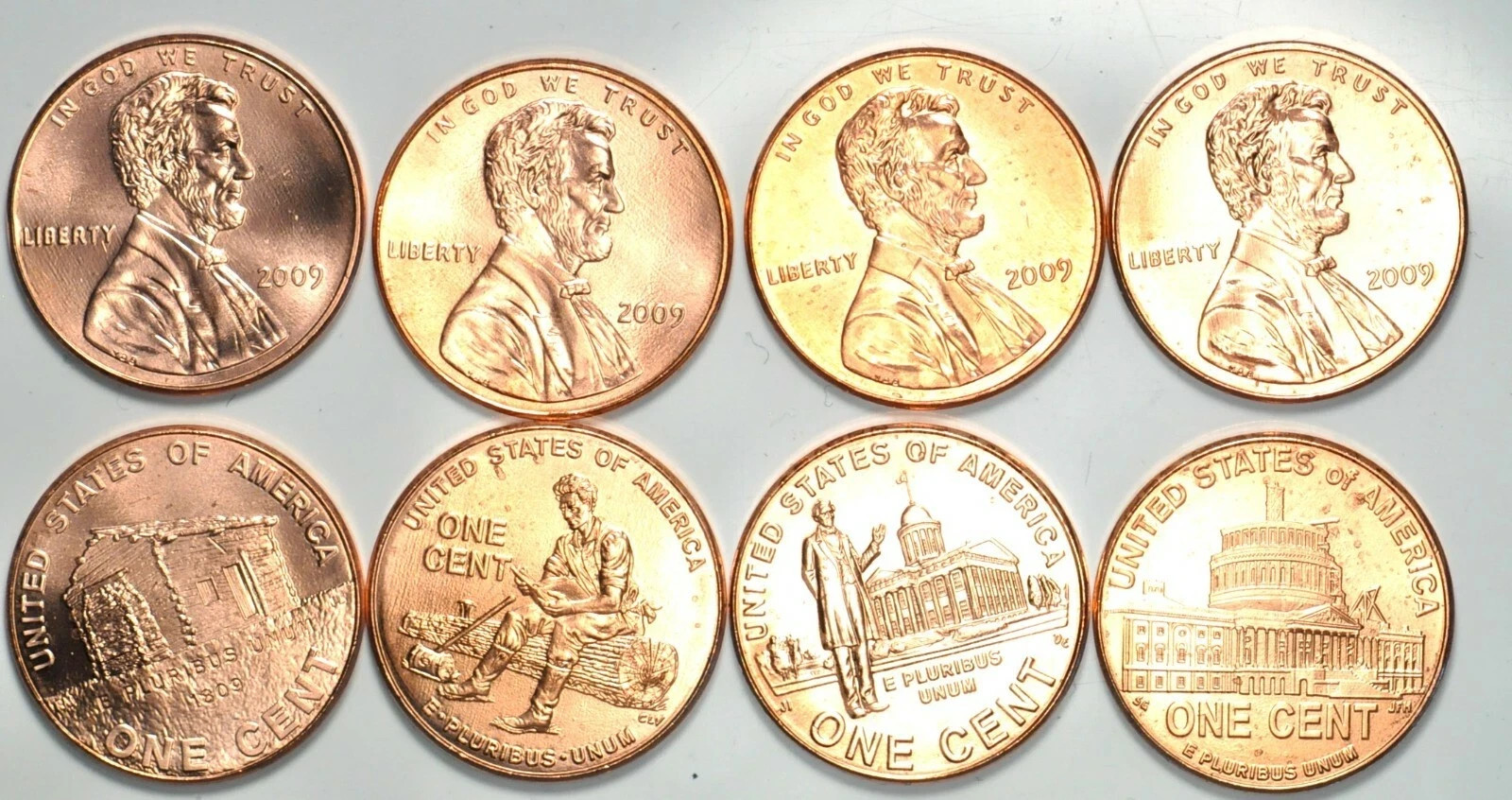 2009 P & D Lincoln Bicentennial Cent Complete 8 coin set Uncirculated