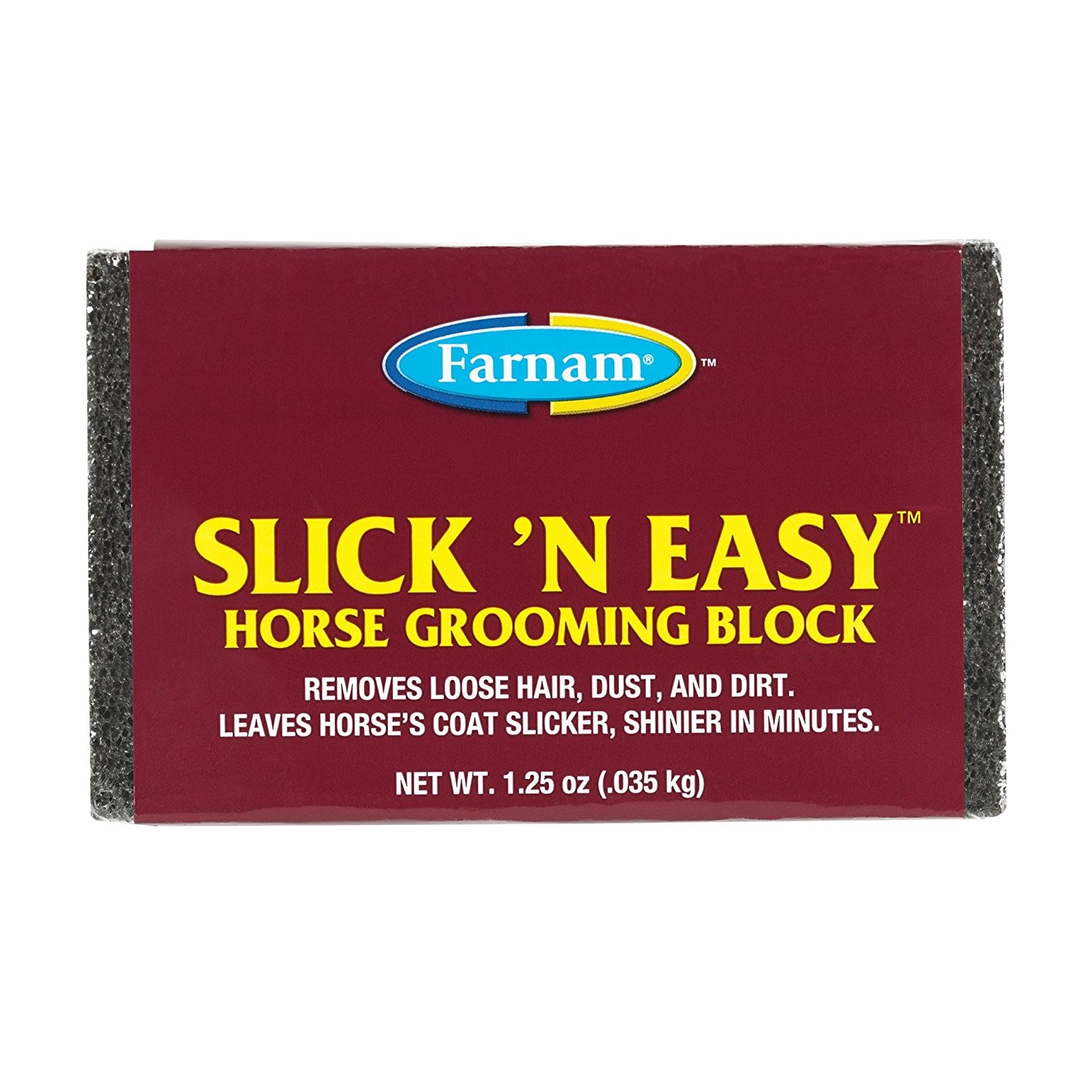 Farnam Slick 'N Easy Horse Grooming Block Removes Loose Hair/Dust/Dirt - 3 Pack
