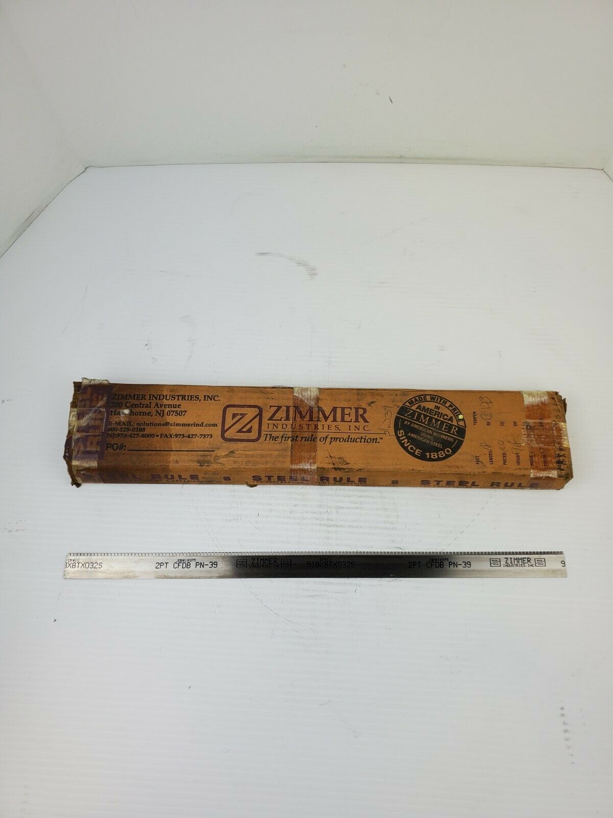 Zimmer Industries Steel Rule 918X8tXX032S OP#10 2PT CFDB-PN-39 - 100 Count