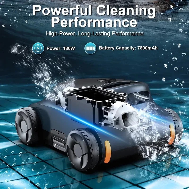 Seauto Pool Vacuum for Above Ground Pool, 180 Mins Runtime Cordless Pool Cleaner