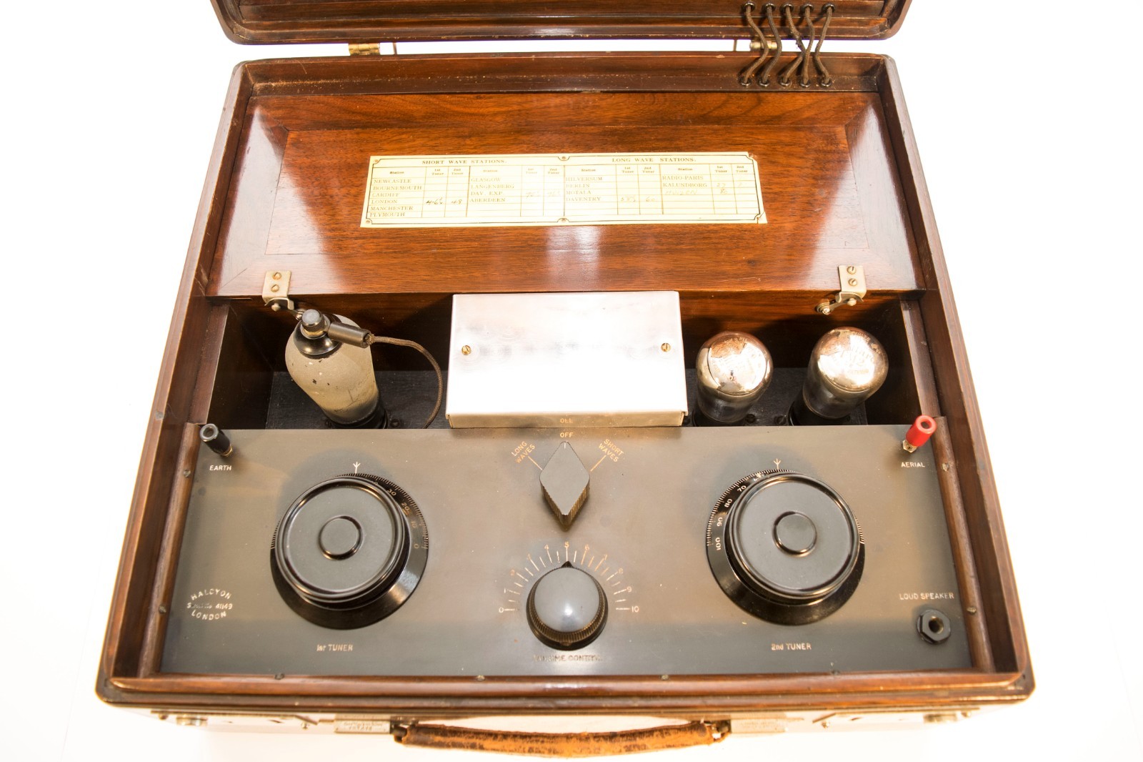 MINT HALCYON WIRELESS DELUXE SCREENED 4 VALVE SUITCASE PORTABLE BATTERY RECEIVER