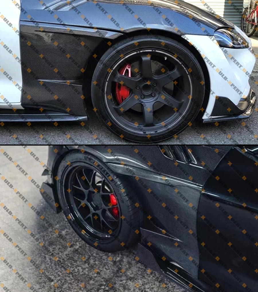 For 2020-26 Toyota GR Supra A90 EVS Style Carbon Fiber Front Fender Panel Cover