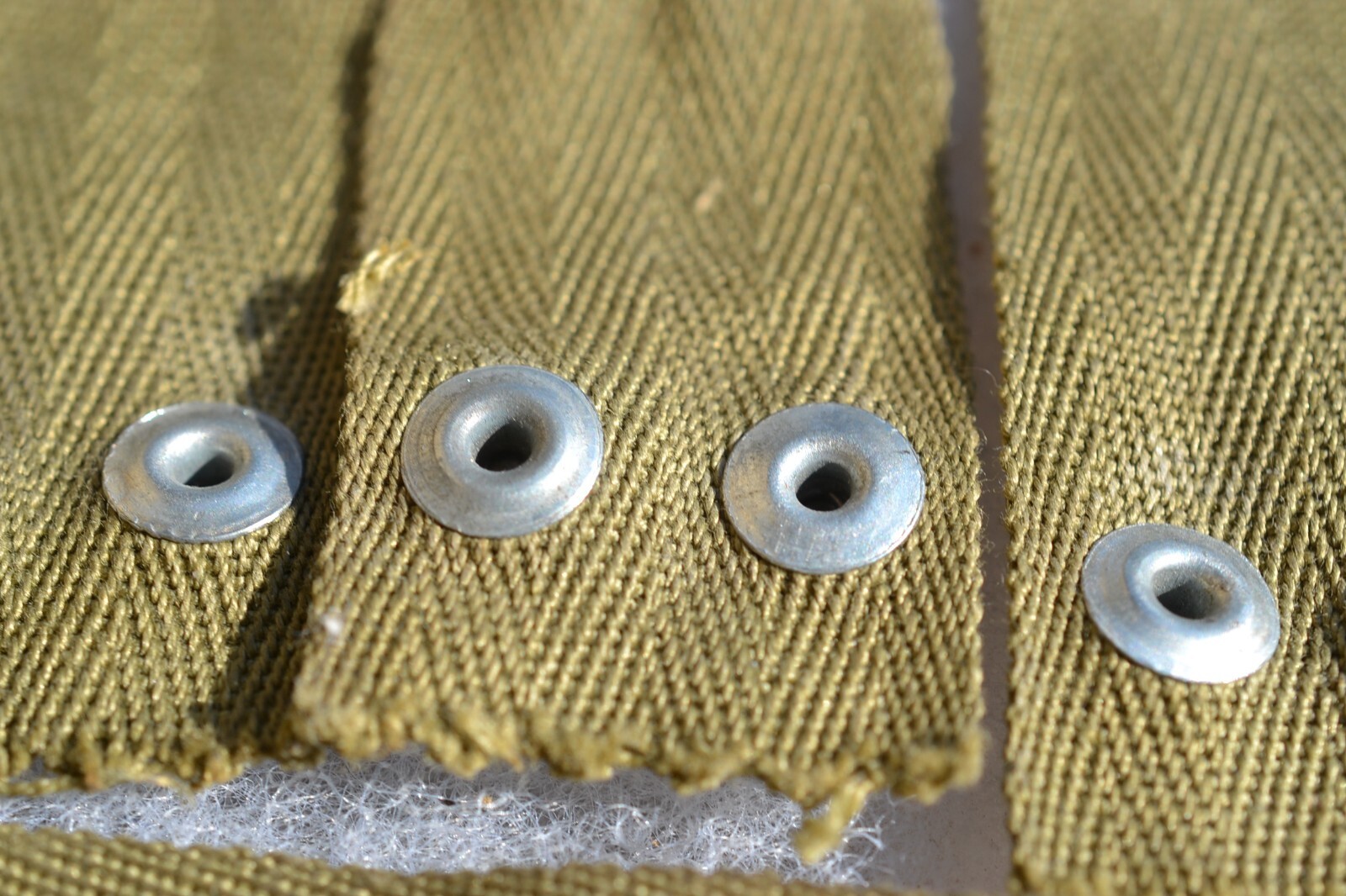 US ARMY M-1 HELMET LINER NAPE STRAP VOGT. SIZE 3 MAKER STAMP