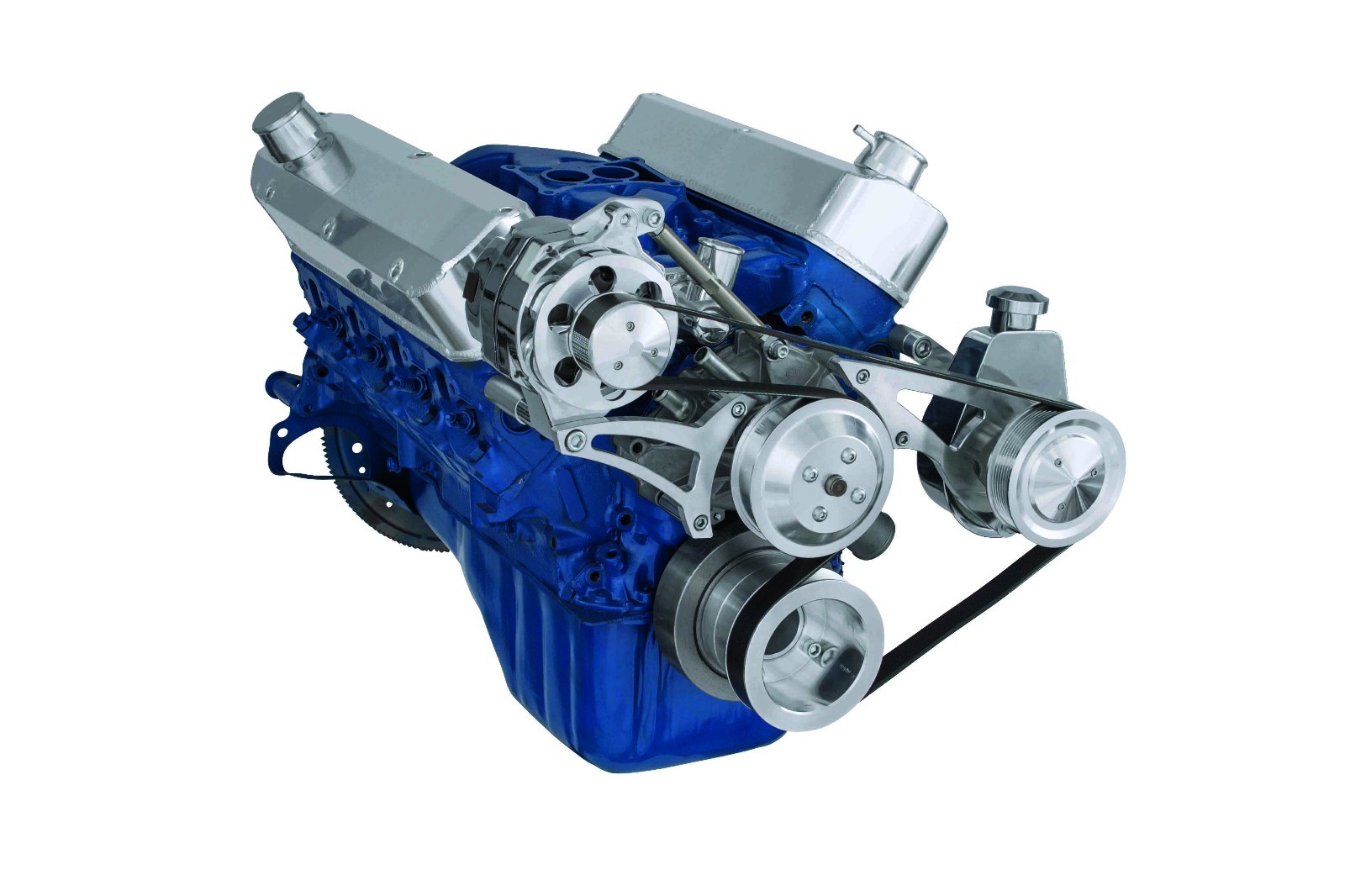 Ford 5.0L Serpentine Pulley Kit Power Steering SBF Small Block Saginaw SBF 302