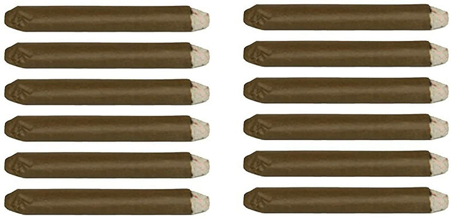 12 FAKE PUFF CIGARS - Magic Trick Joke Realistic Smoke Gag Joke Party Favor Prop
