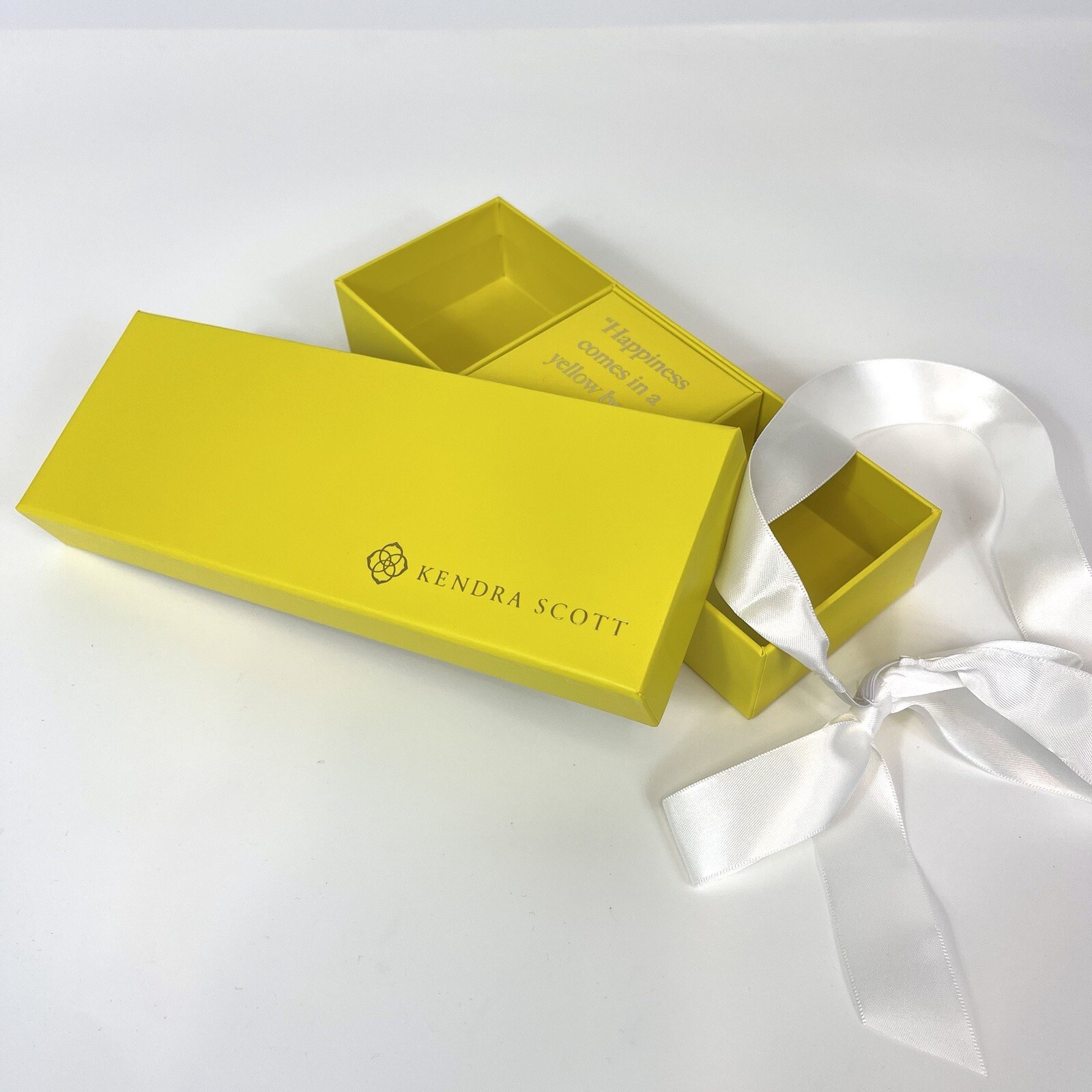 KENDRA SCOTT Small Rectangle Empty Gift Box 3 Compartments 3”x8” (2.75”x3”)
