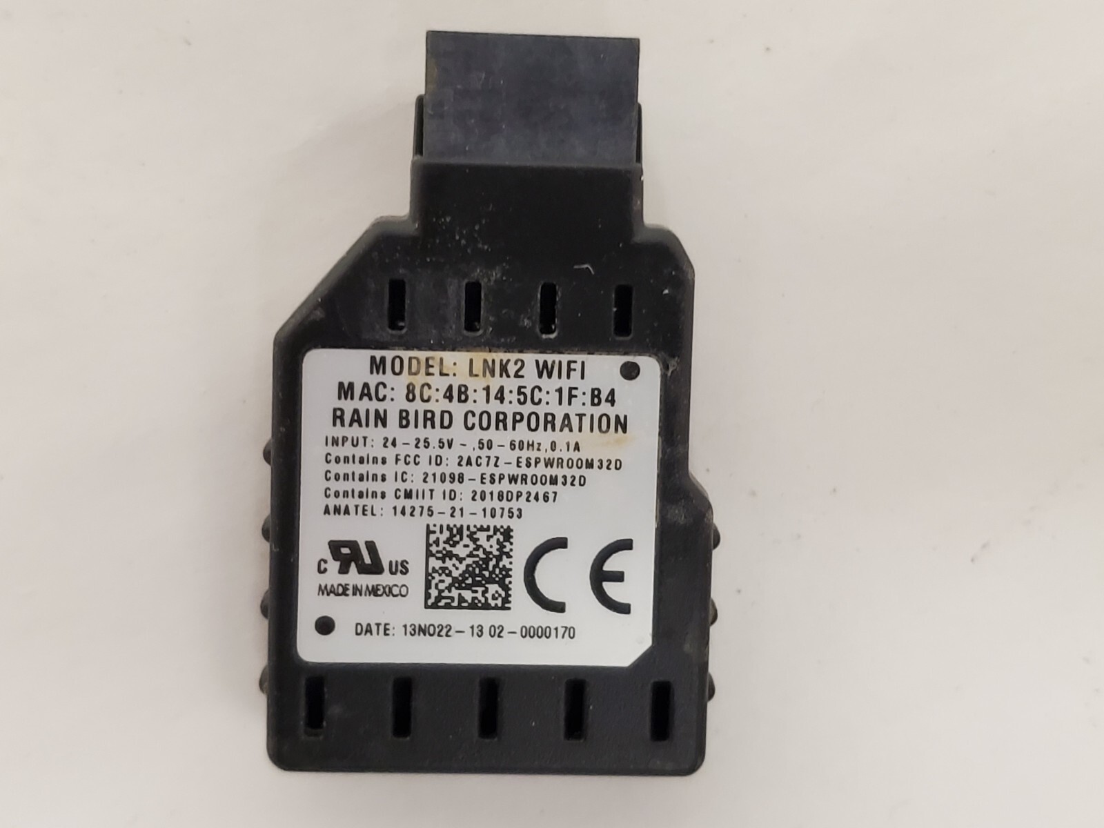 Rainbird Rain Bird LNK2 WiFi Wireless Module - Tested Working