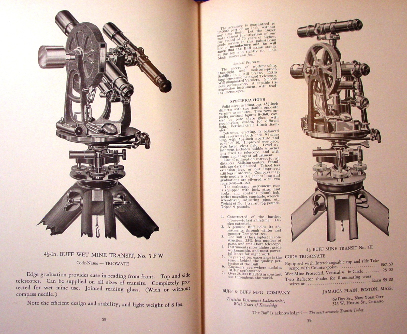 1938 Buff & Buff Surveying Insts. Catalog