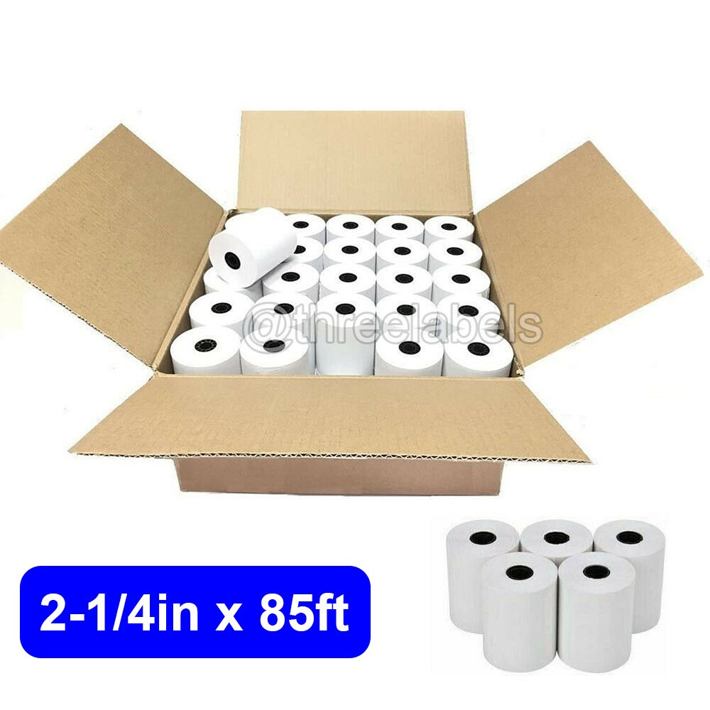 2 1/4" x 85' Thermal Paper Credit Card Cash Register POS Receipt Paper BPA Free