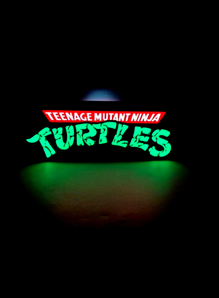 TMNT Teenage Mutant Ninja Turtles LED Sign LightBox Lamp USB Powered 3D Print