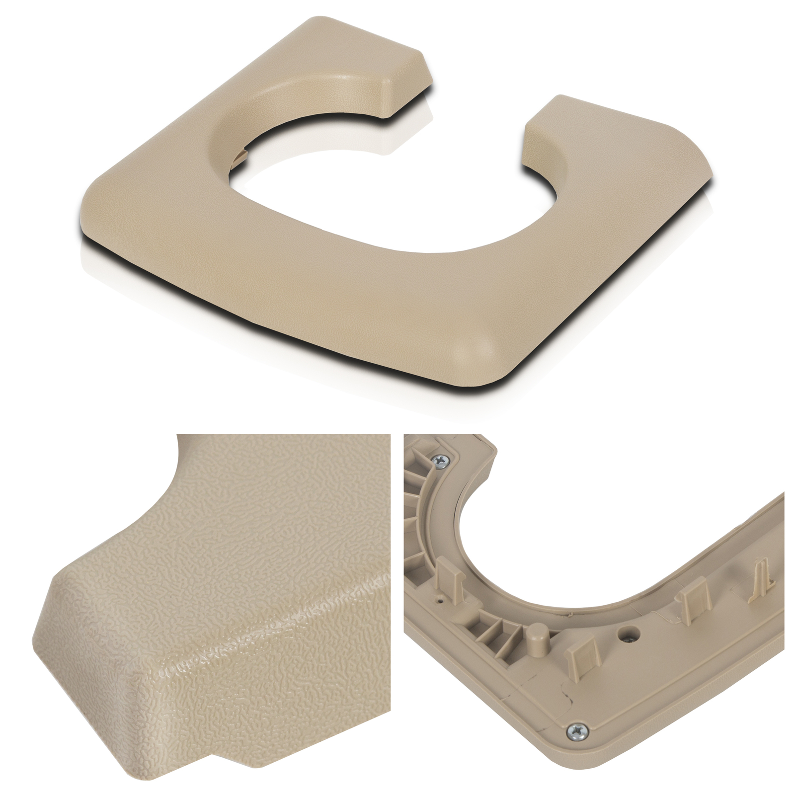 FOR 2004-14 FORD F150 BENCH SEAT CENTER CONSOLE CUP HOLDER ARM REST TRIM PAD TAN