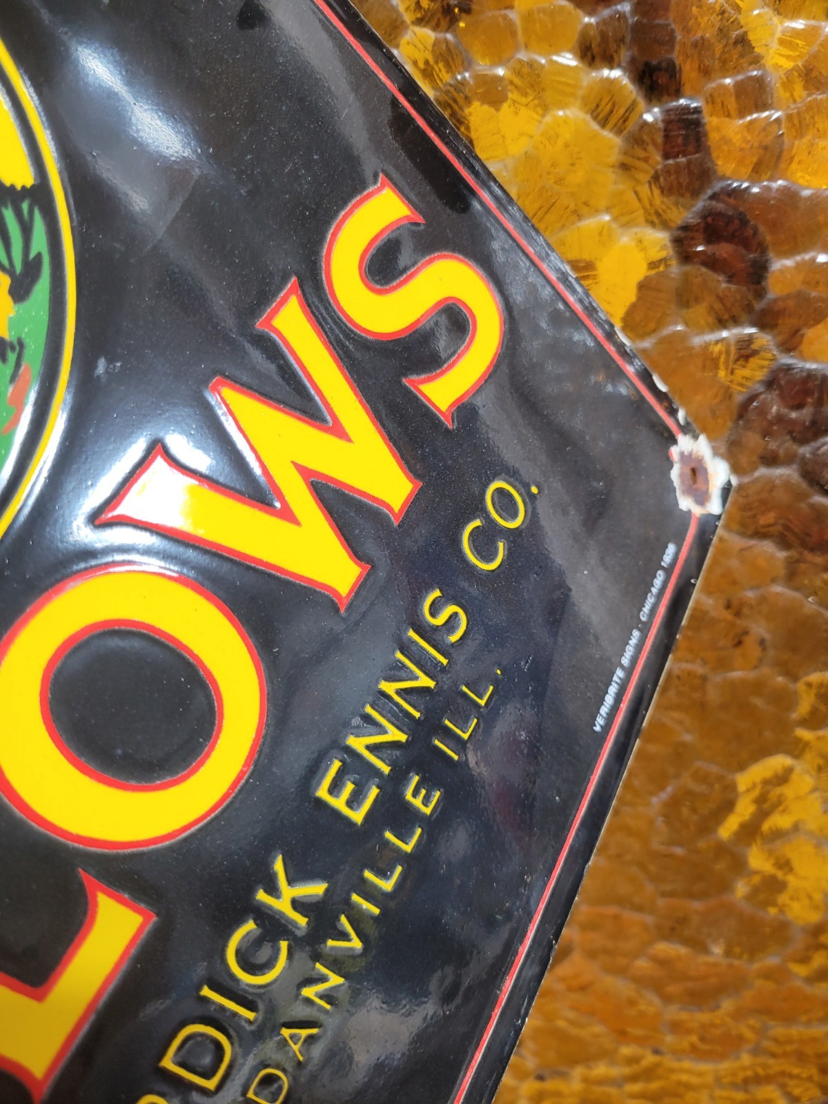 VINTAGE JOHN DEERE PORCELAIN SIGN OLD FARMING PLOW TRACTOR DEALER SALES SERVICE