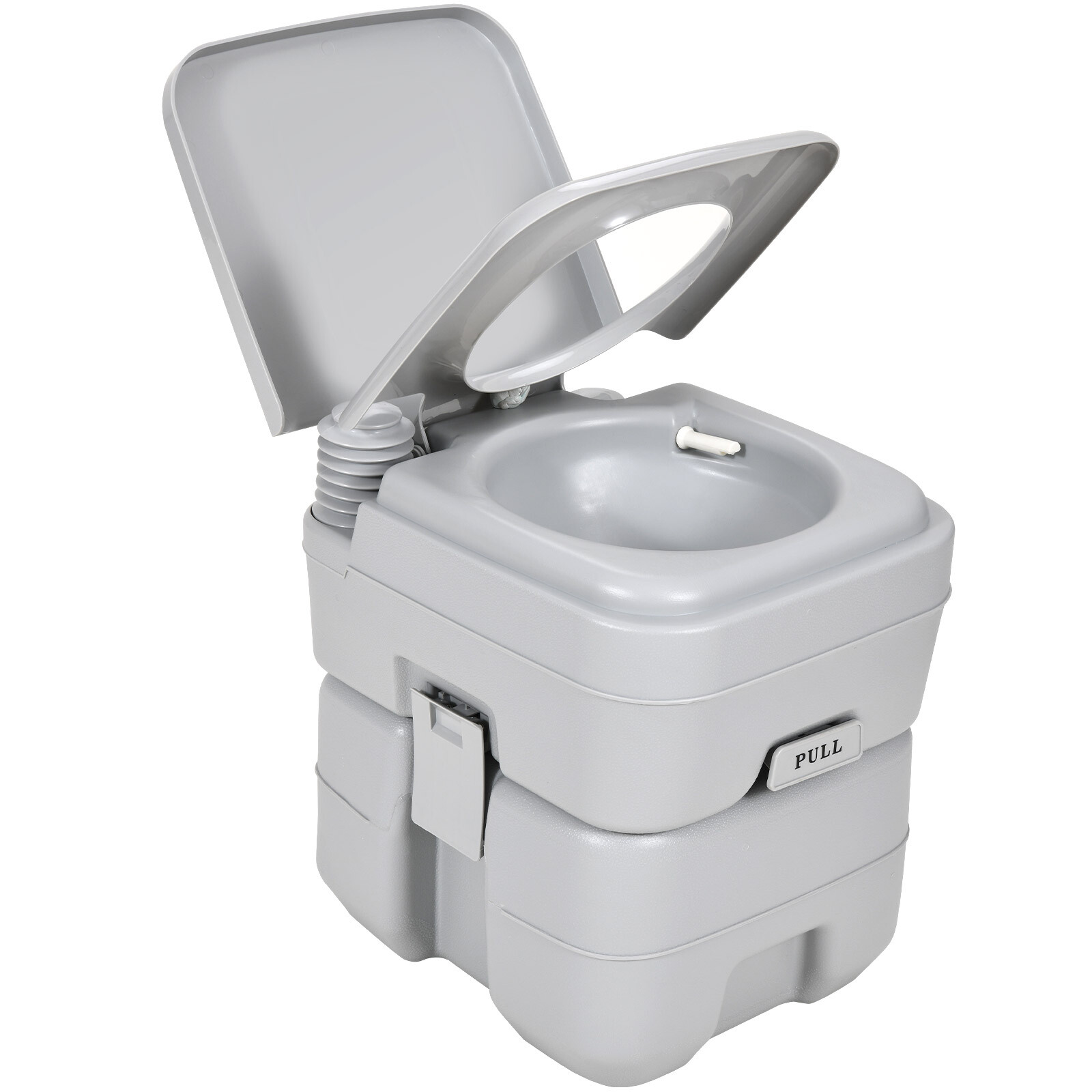 20L Dual Flush Portable Toilet Caravan Commode Porta-Potty Indoor Camping Travel