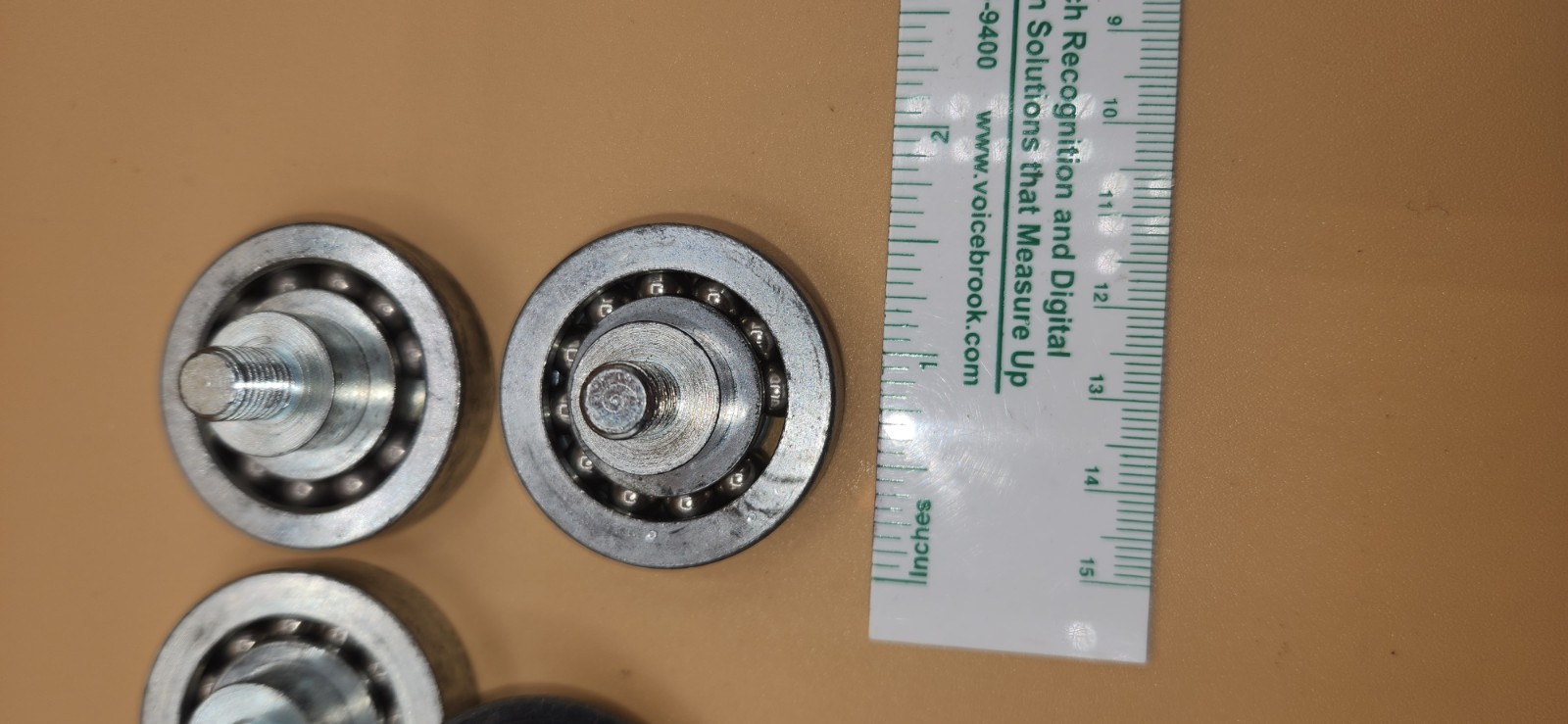 RANDELL 1 1/2" x 5/16" ROLLER BEARINGS Lot of 4 W/O Screws New