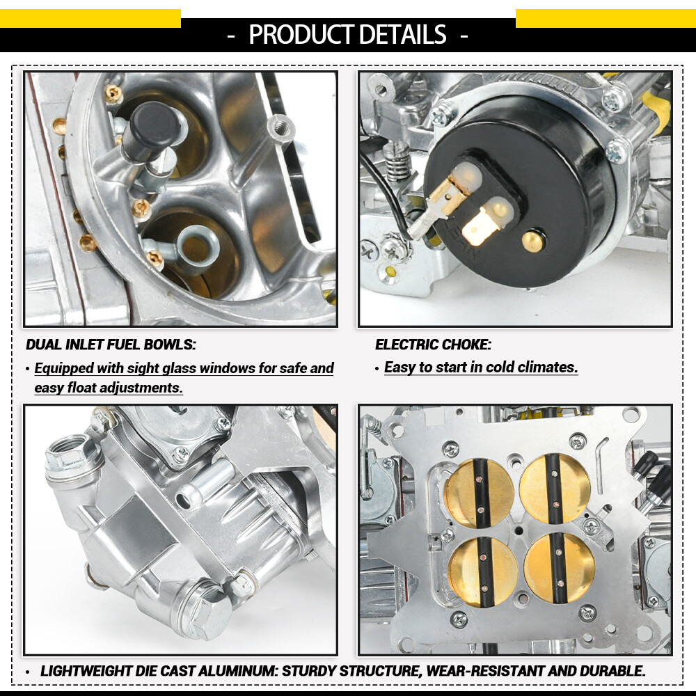 Carburetor For 4150 Holley Brawler 4 Barrel 650 CFM Double-Pumper Electric Choke