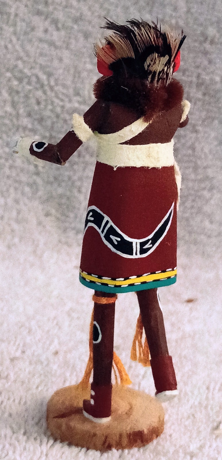 Two Miniature Hopi Kachinas Crow Mother And Bear Kachina Signed A.E. Lewis