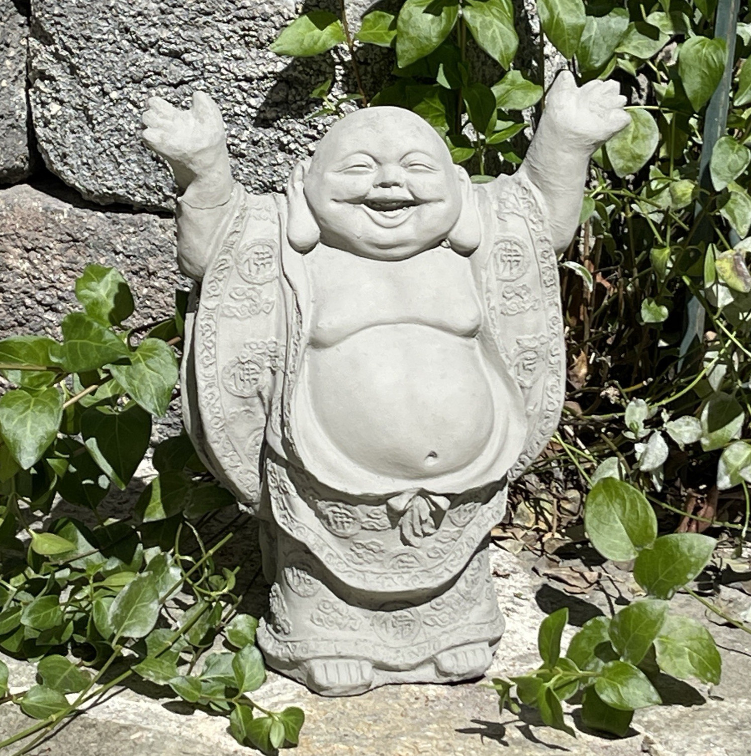 SUPER HAPPY HOTEI BUDDHA STATUE Cement Concrete Stone Outdoor Garden Yard