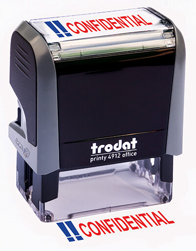 Trodat "CONFIDENTIAL" Self Inking Rubber Stamp