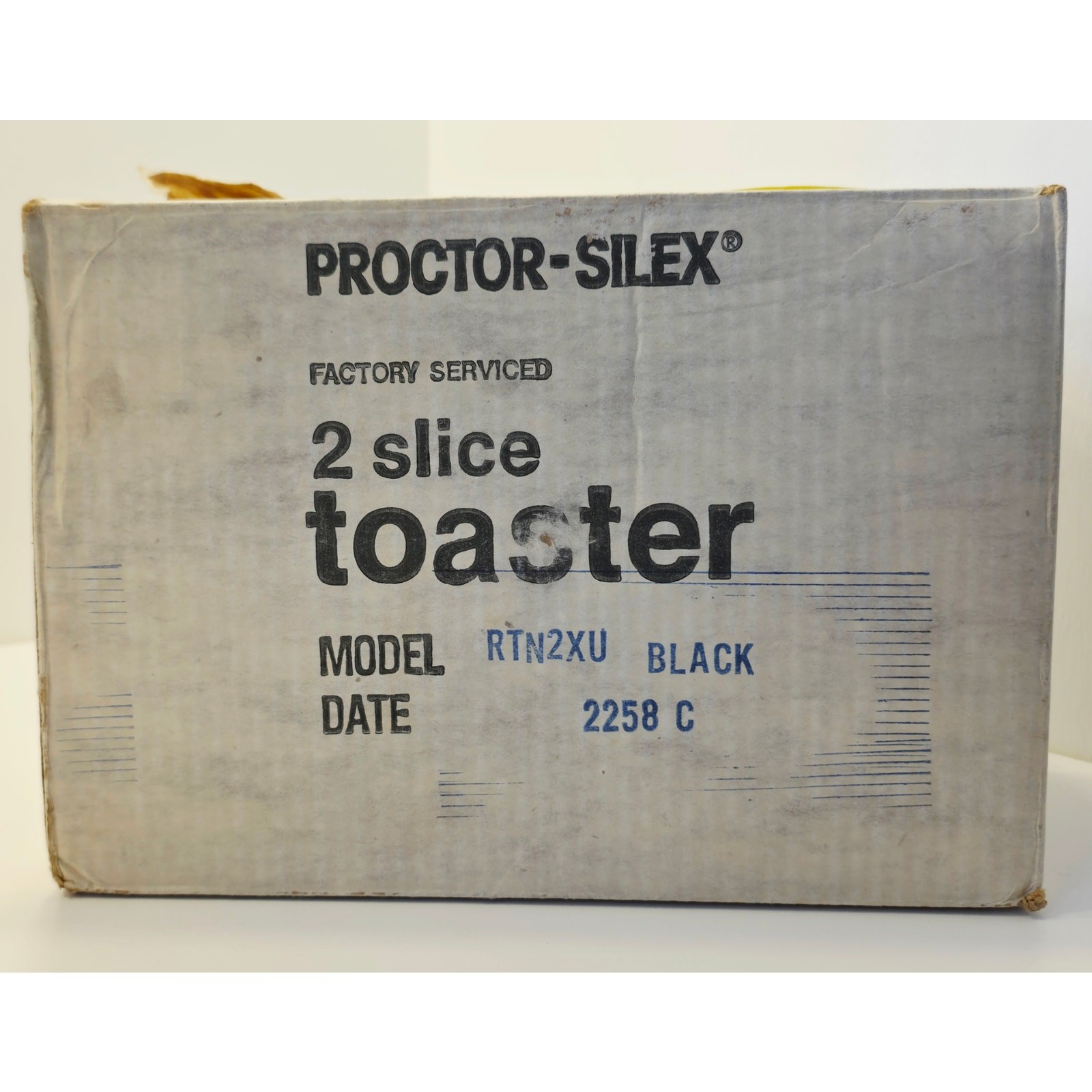 VINTAGE *PRISTINE*1980's Proctor Silex 2-Slice Toaster Chrome/Black USA