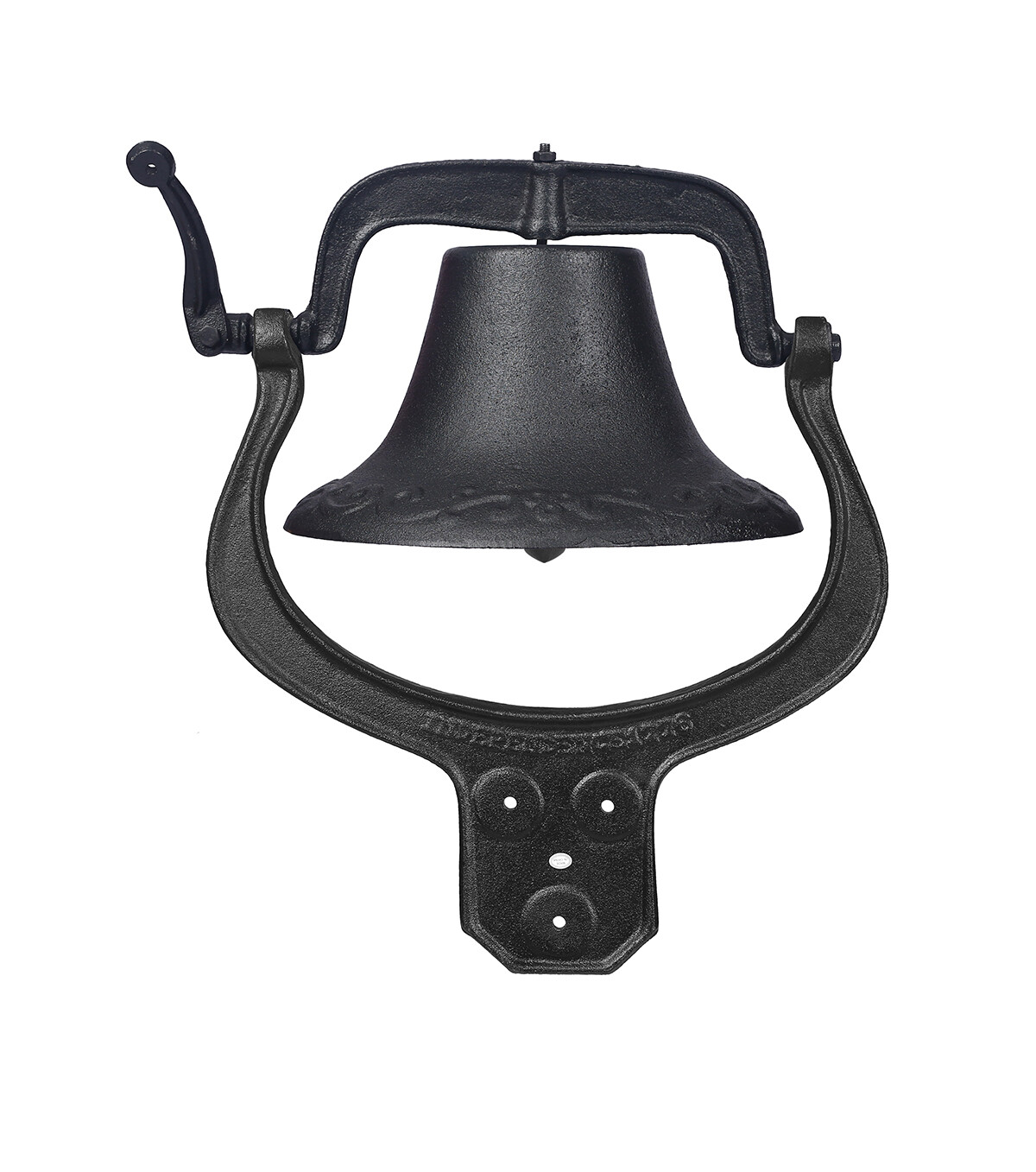 Dinner Bell Iron Large Cast Farmhouse Church School Farm Antique Vintage Black
